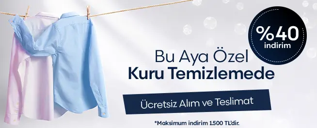 Kuru Temizlemede %40 İndirim
